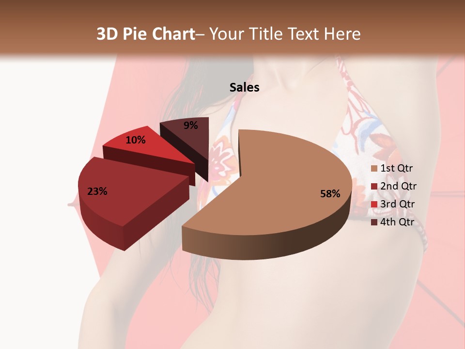 Swimwear Gorgeous Portrait PowerPoint Template