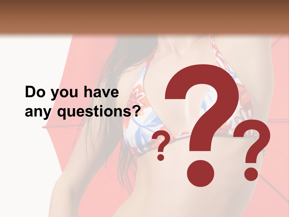 Swimwear Gorgeous Portrait PowerPoint Template