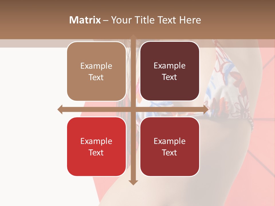 Isolated Looking Brunette PowerPoint Template