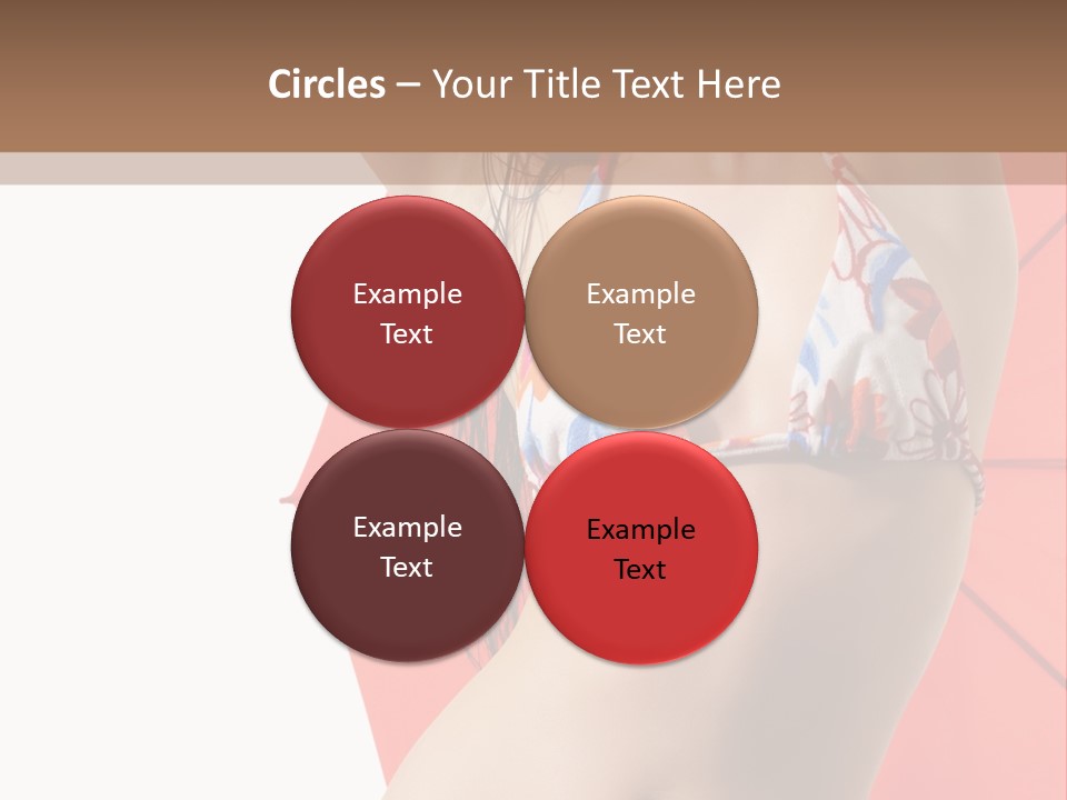 Isolated Looking Brunette PowerPoint Template