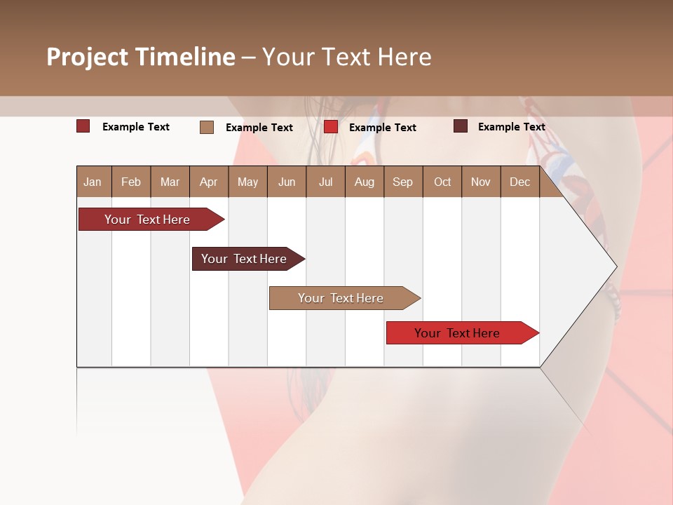 Isolated Looking Brunette PowerPoint Template