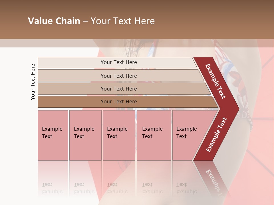 Isolated Looking Brunette PowerPoint Template