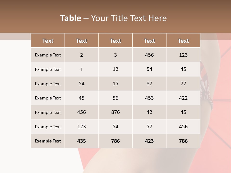 Isolated Looking Brunette PowerPoint Template