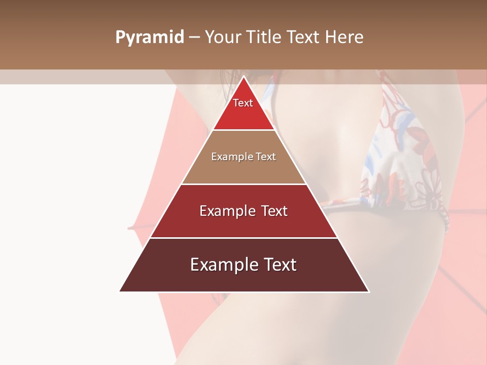 Isolated Looking Brunette PowerPoint Template