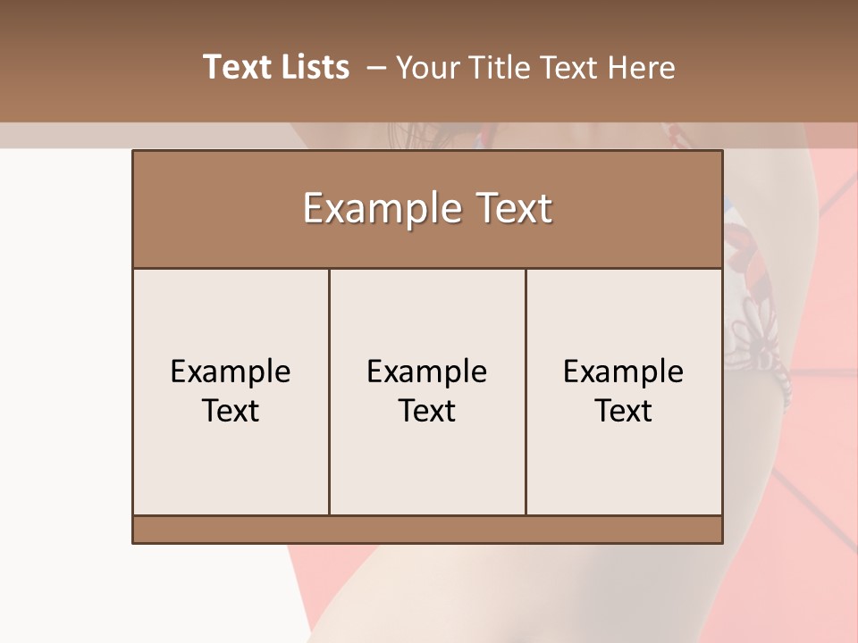 Isolated Looking Brunette PowerPoint Template