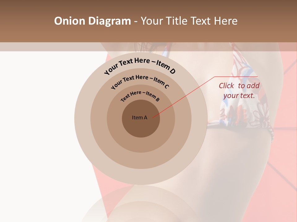 Isolated Looking Brunette PowerPoint Template