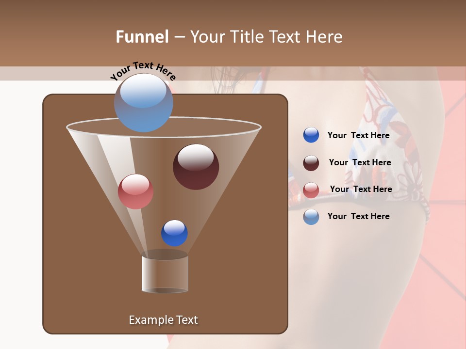 Isolated Looking Brunette PowerPoint Template
