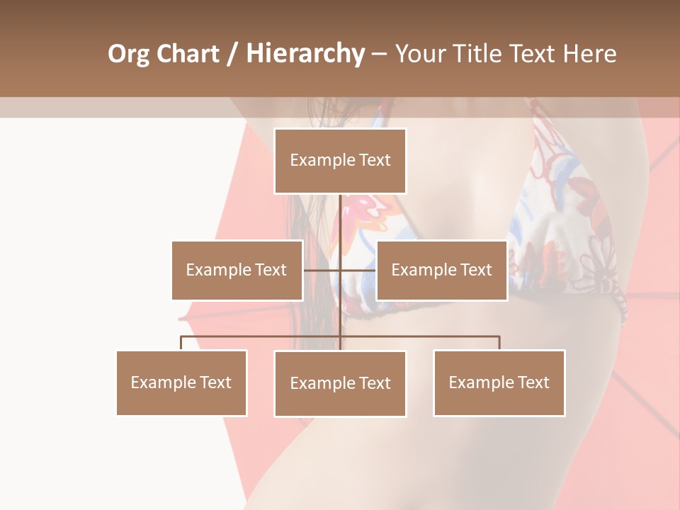 Isolated Looking Brunette PowerPoint Template