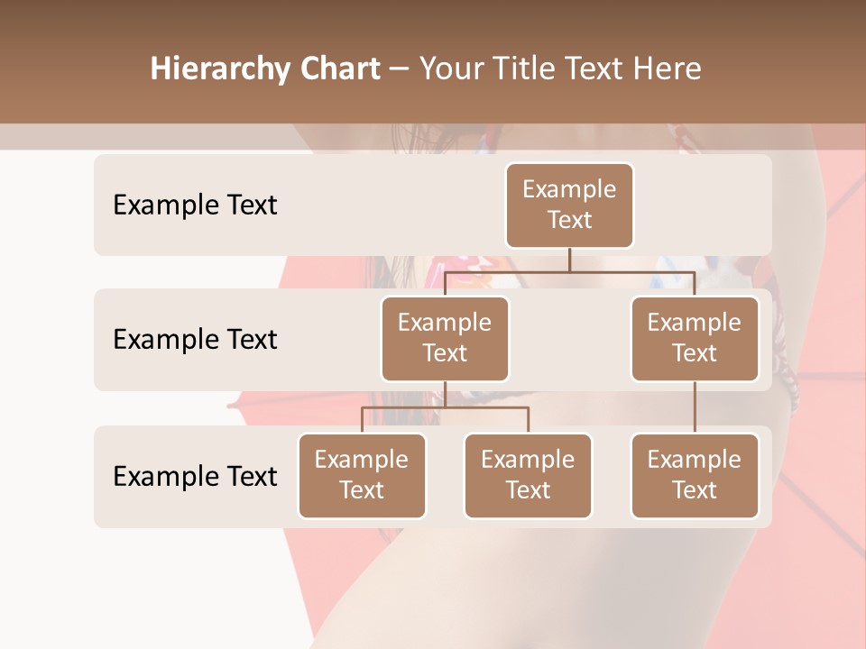 Isolated Looking Brunette PowerPoint Template