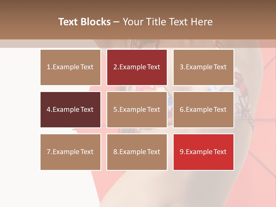 Isolated Looking Brunette PowerPoint Template