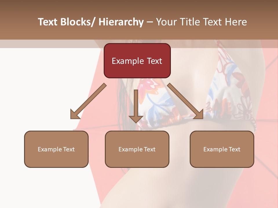 Isolated Looking Brunette PowerPoint Template