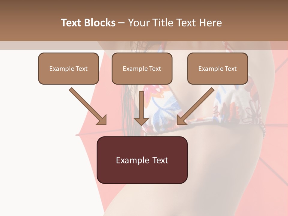Isolated Looking Brunette PowerPoint Template