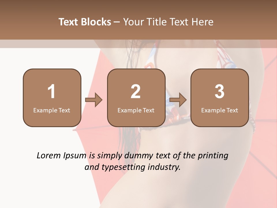 Isolated Looking Brunette PowerPoint Template