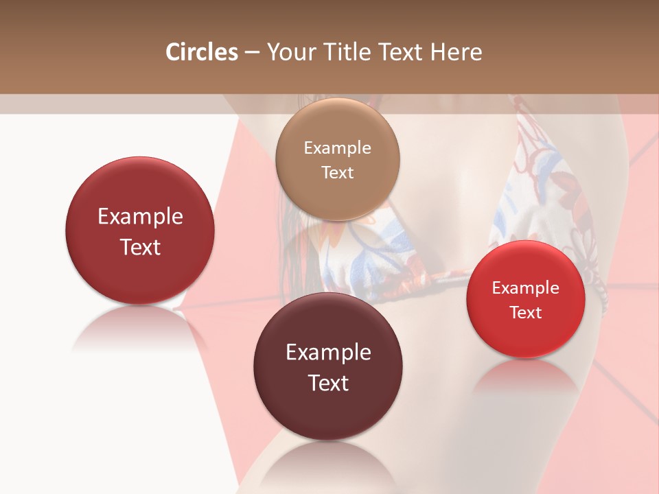 Isolated Looking Brunette PowerPoint Template