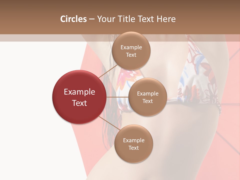 Isolated Looking Brunette PowerPoint Template