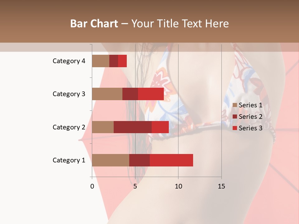 Isolated Looking Brunette PowerPoint Template