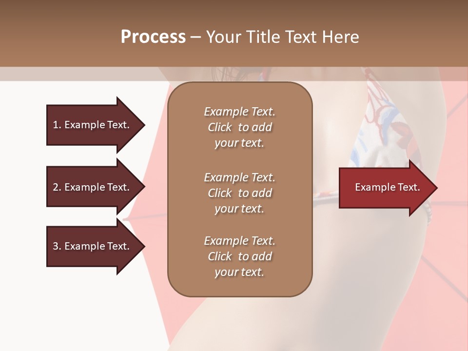 Isolated Looking Brunette PowerPoint Template