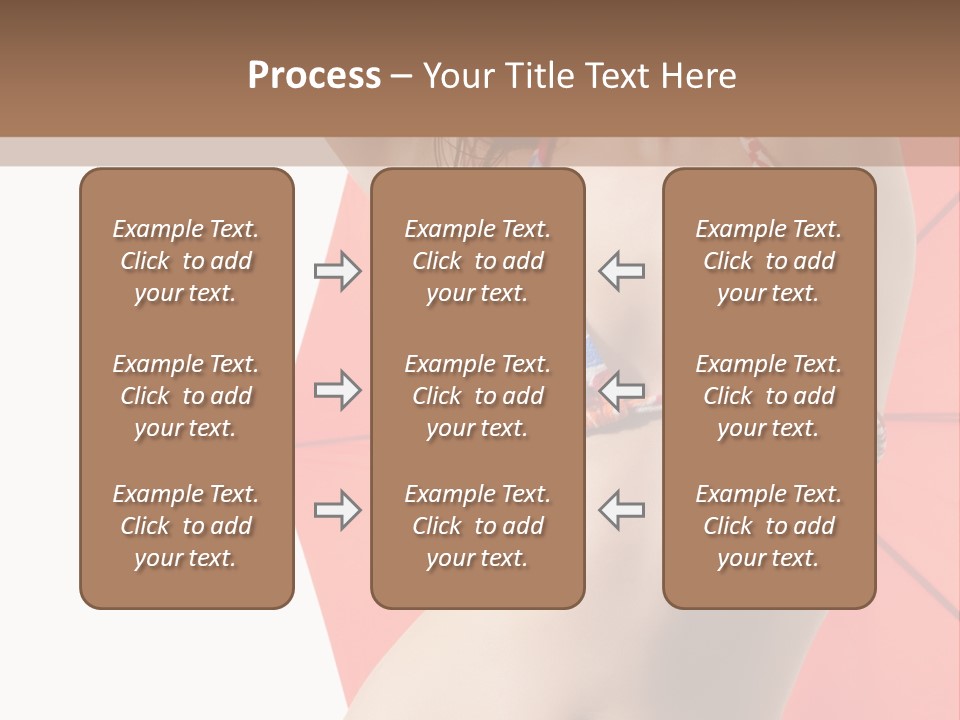 Isolated Looking Brunette PowerPoint Template