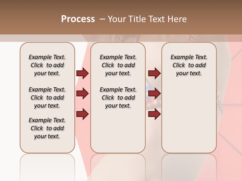 Isolated Looking Brunette PowerPoint Template