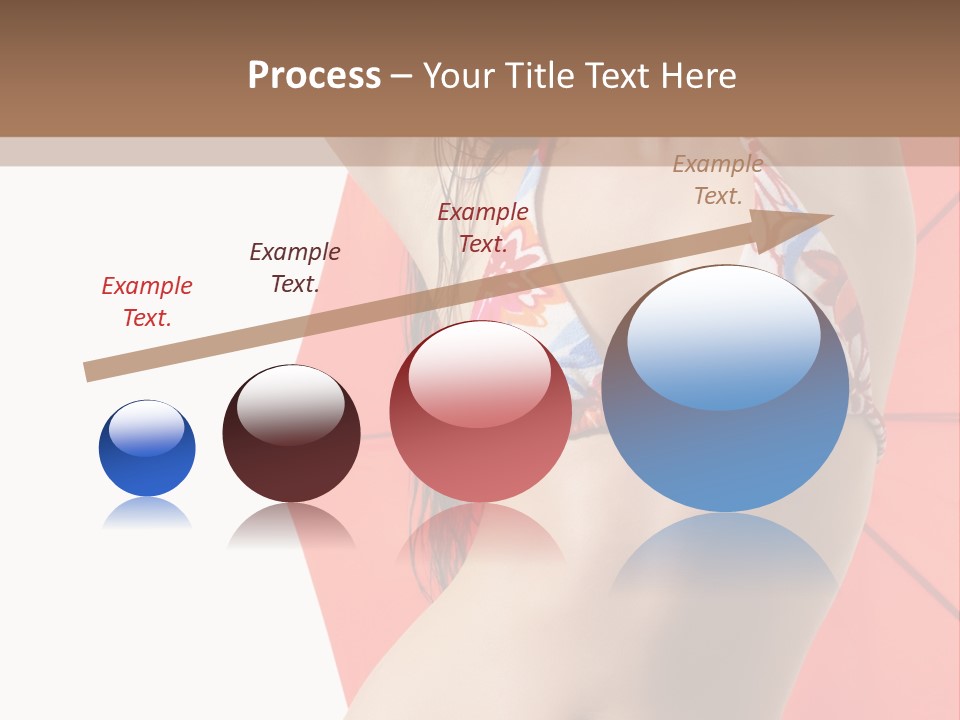 Isolated Looking Brunette PowerPoint Template