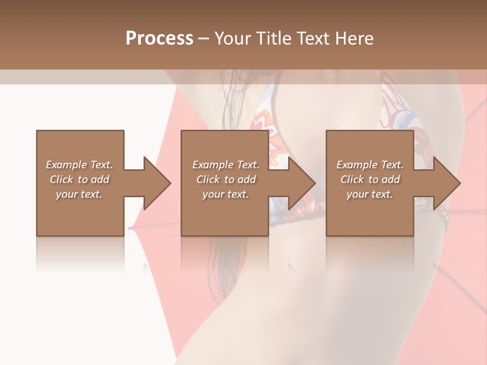 Isolated Looking Brunette PowerPoint Template