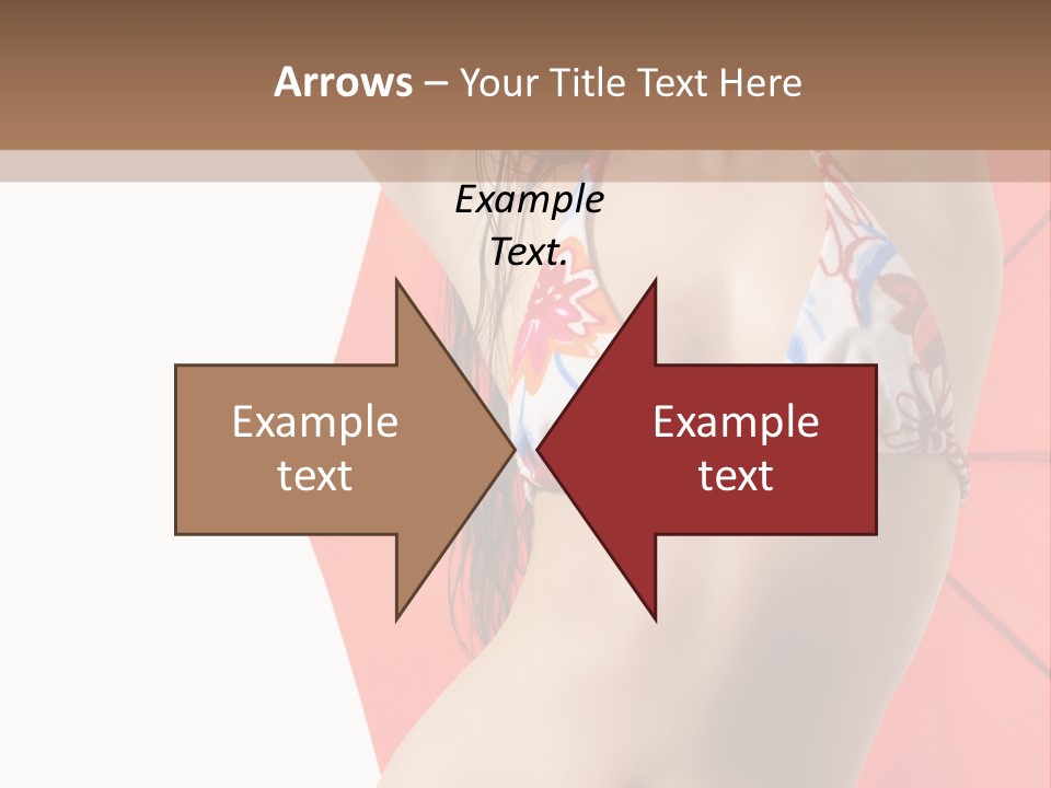 Isolated Looking Brunette PowerPoint Template