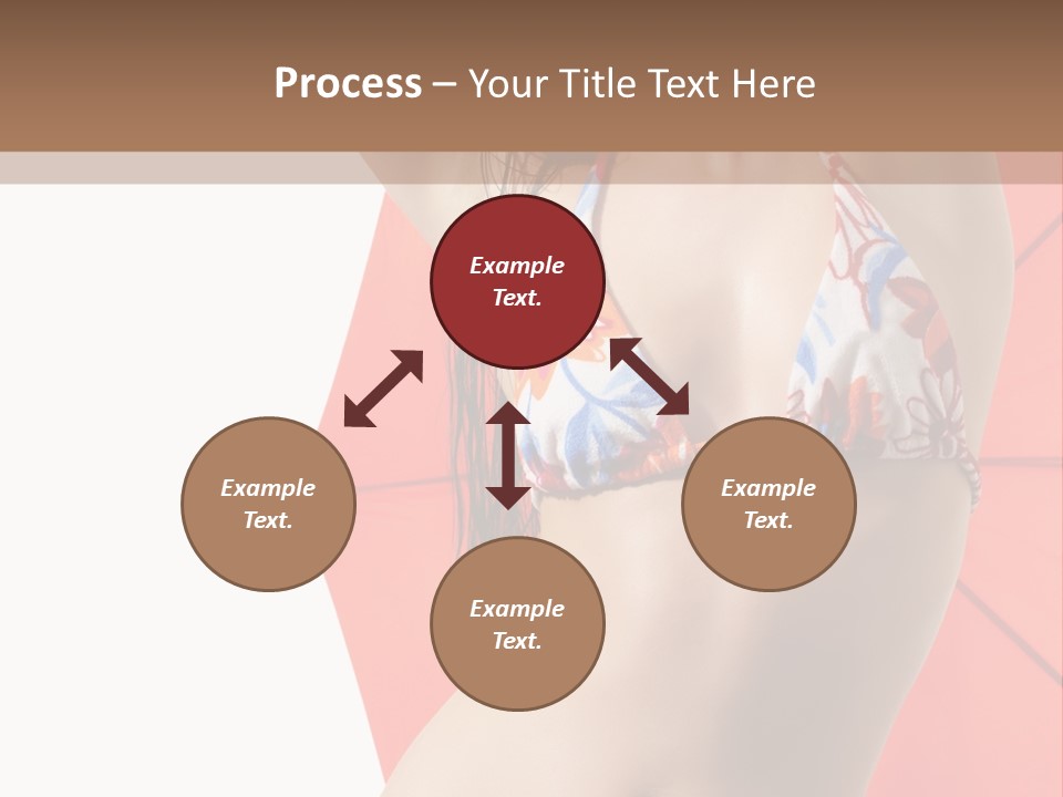 Isolated Looking Brunette PowerPoint Template