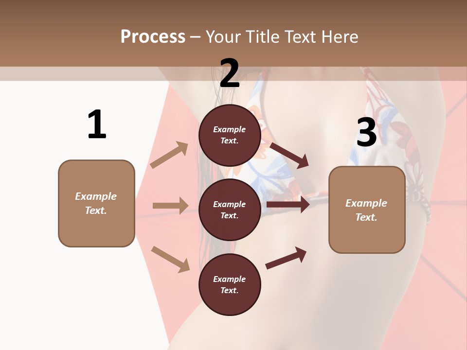 Isolated Looking Brunette PowerPoint Template