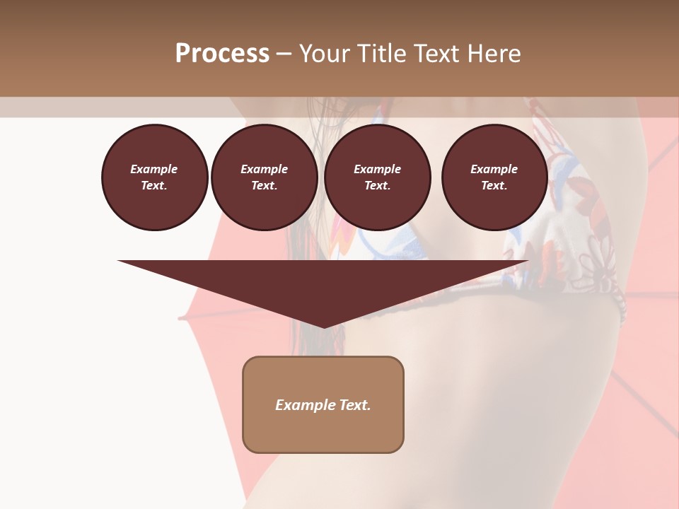 Isolated Looking Brunette PowerPoint Template
