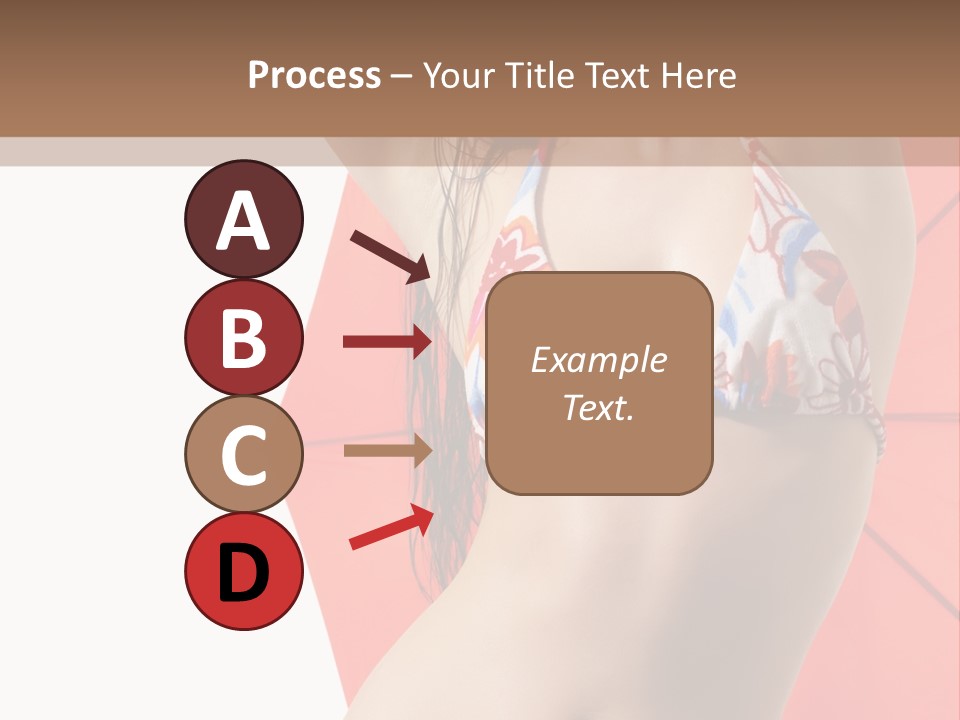 Isolated Looking Brunette PowerPoint Template