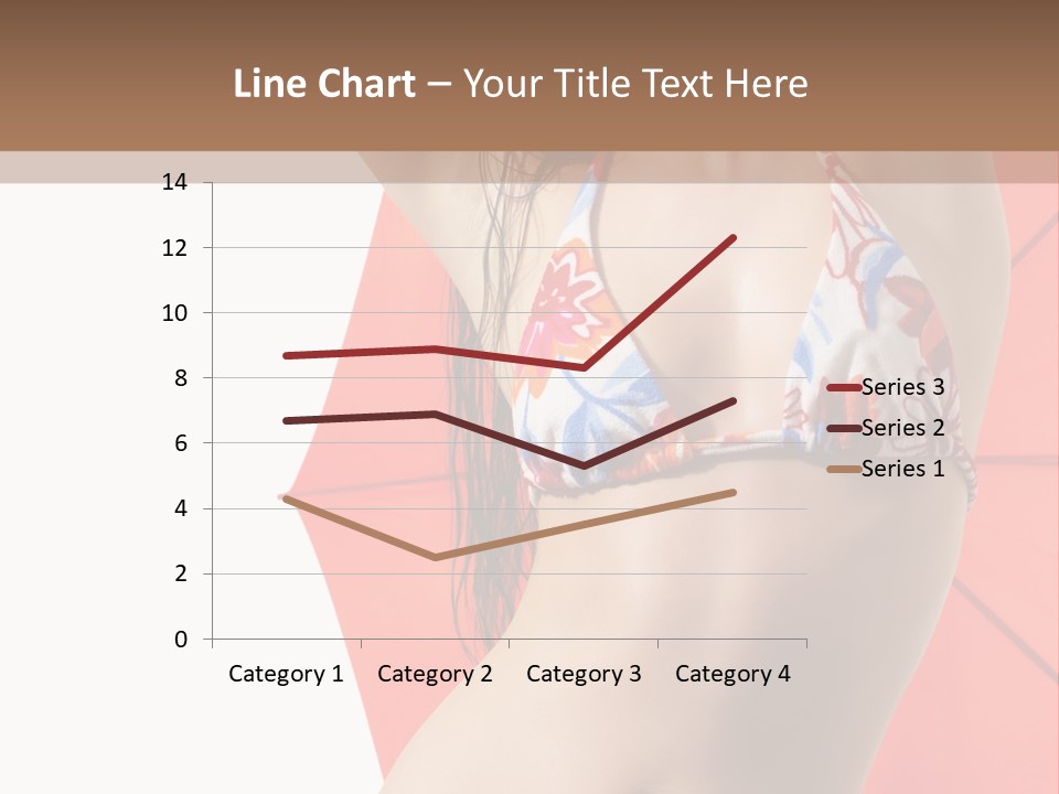 Isolated Looking Brunette PowerPoint Template