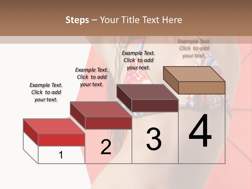 Isolated Looking Brunette PowerPoint Template