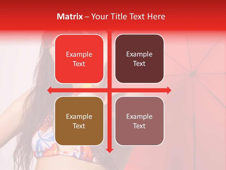 Umbrella Looking Person PowerPoint Template