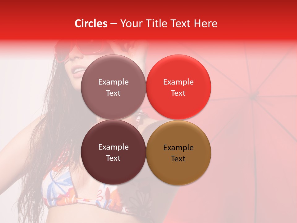 Umbrella Looking Person PowerPoint Template