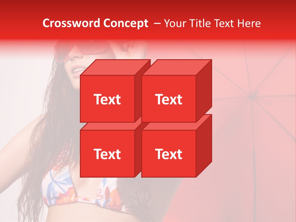 Umbrella Looking Person PowerPoint Template