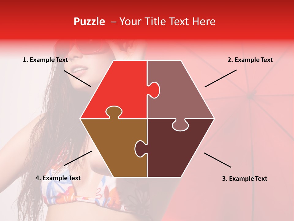 Umbrella Looking Person PowerPoint Template