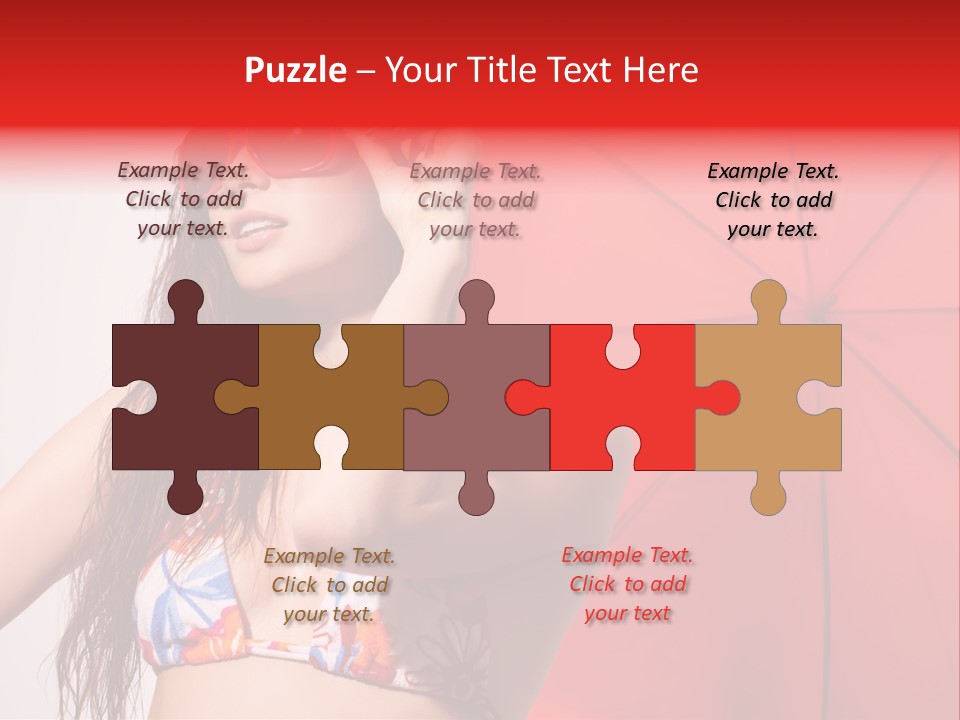 Umbrella Looking Person PowerPoint Template