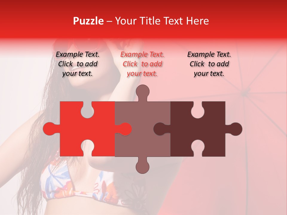 Umbrella Looking Person PowerPoint Template