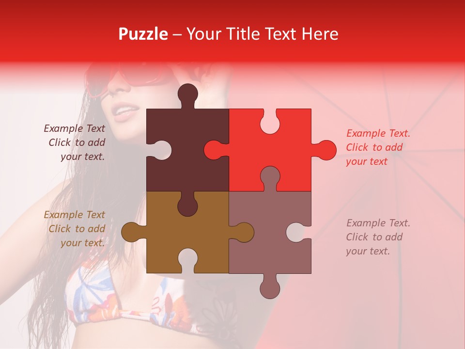 Umbrella Looking Person PowerPoint Template