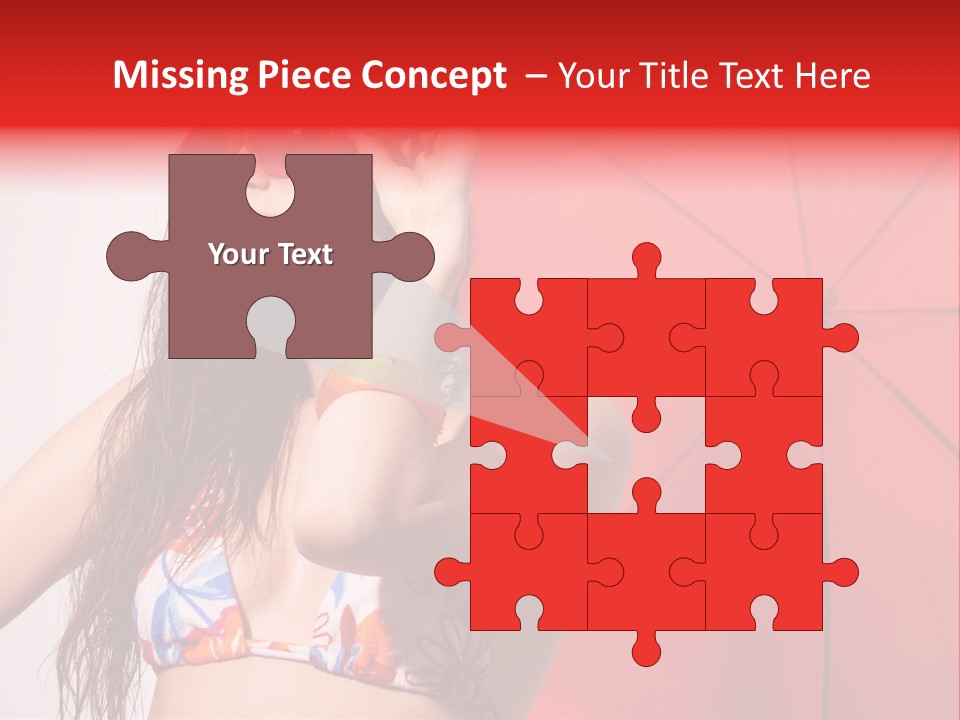 Umbrella Looking Person PowerPoint Template