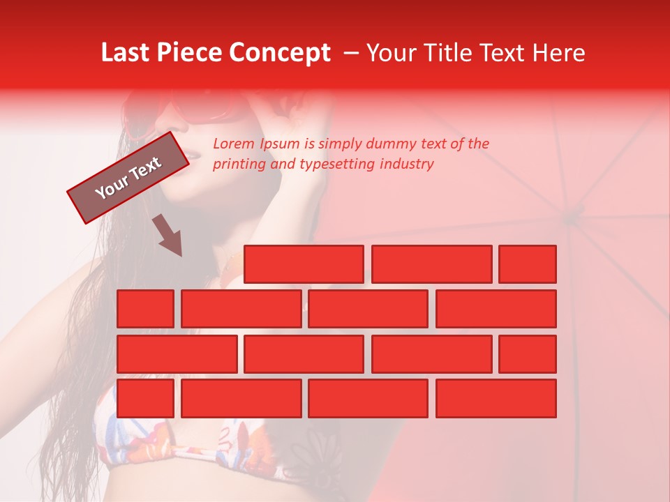 Umbrella Looking Person PowerPoint Template