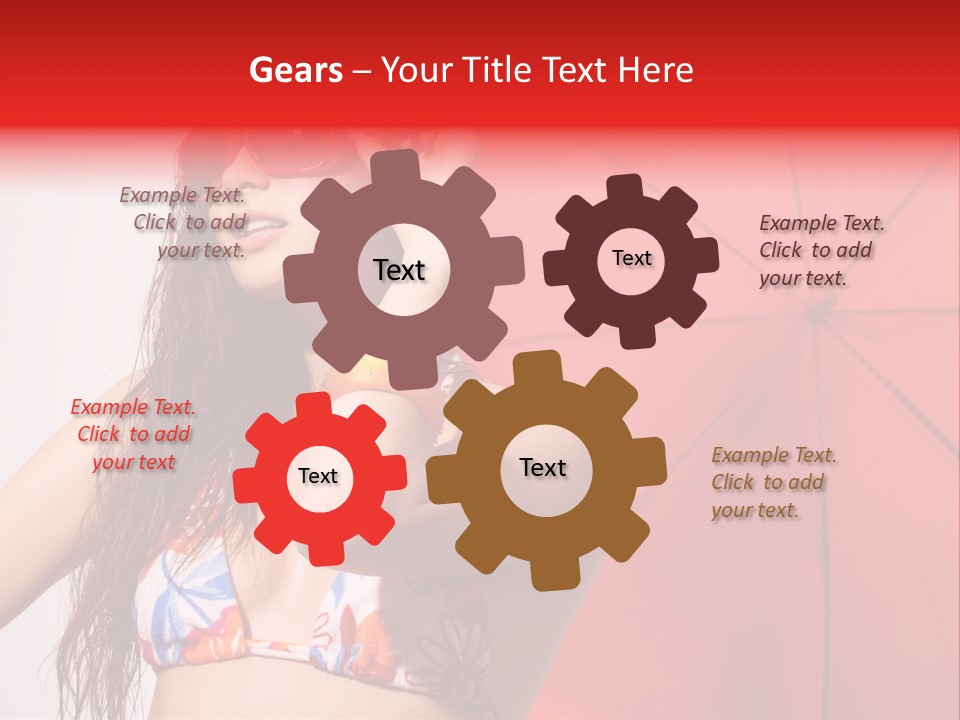 Umbrella Looking Person PowerPoint Template