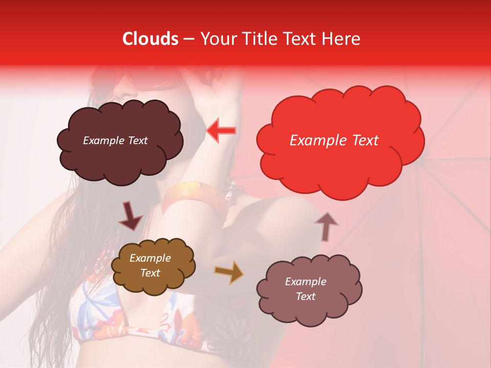 Umbrella Looking Person PowerPoint Template