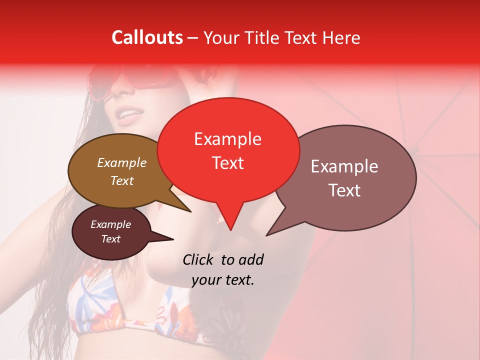 Umbrella Looking Person PowerPoint Template