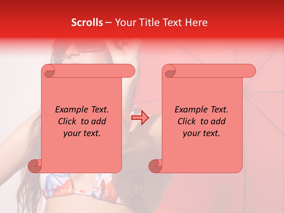 Umbrella Looking Person PowerPoint Template