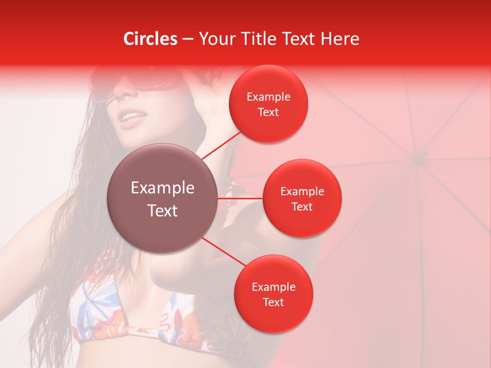 Umbrella Looking Person PowerPoint Template