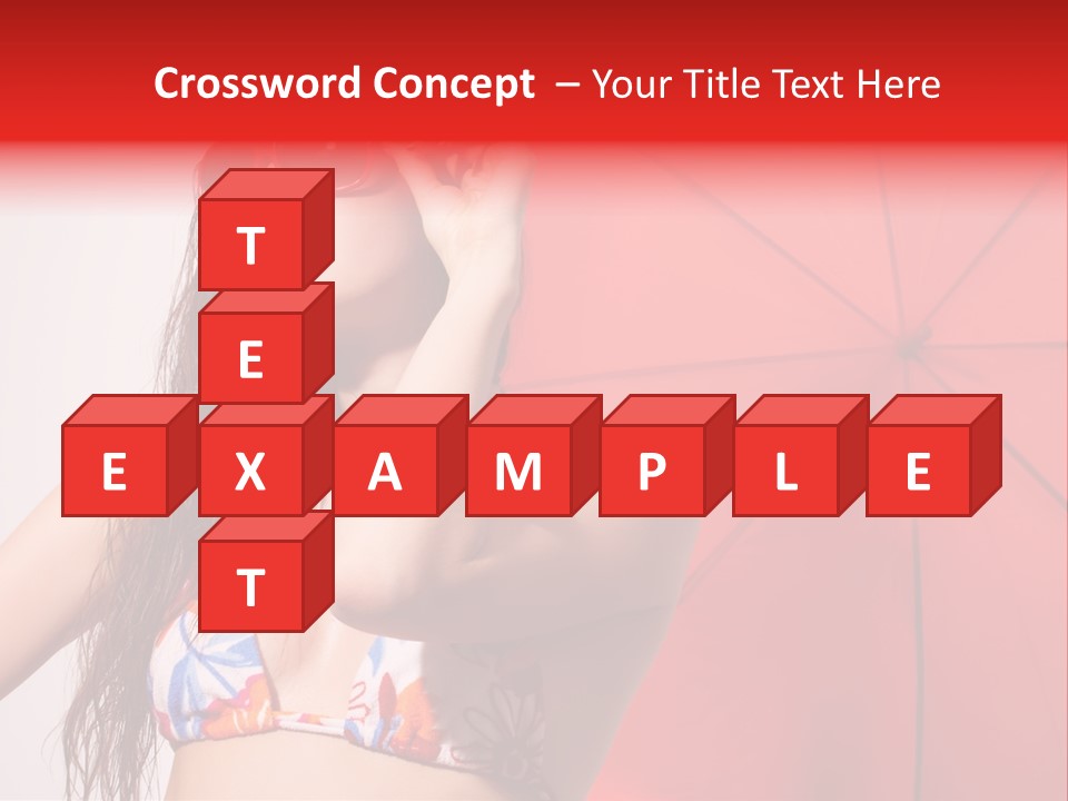 Umbrella Looking Person PowerPoint Template