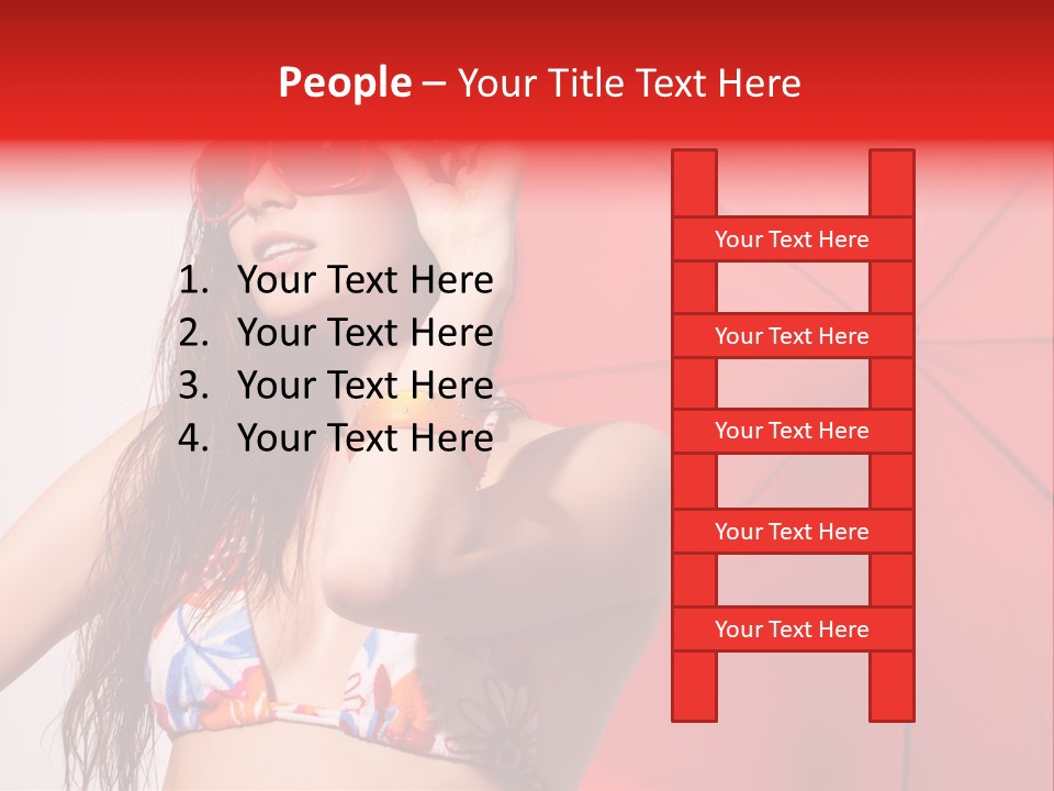 Umbrella Looking Person PowerPoint Template