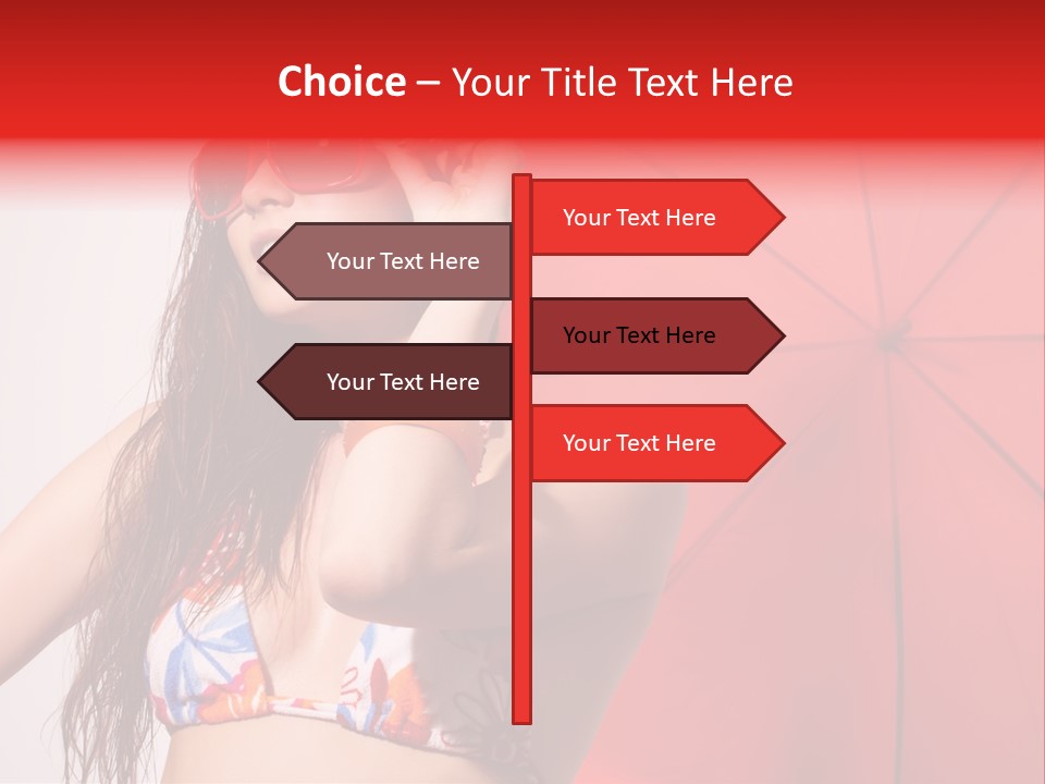 Umbrella Looking Person PowerPoint Template