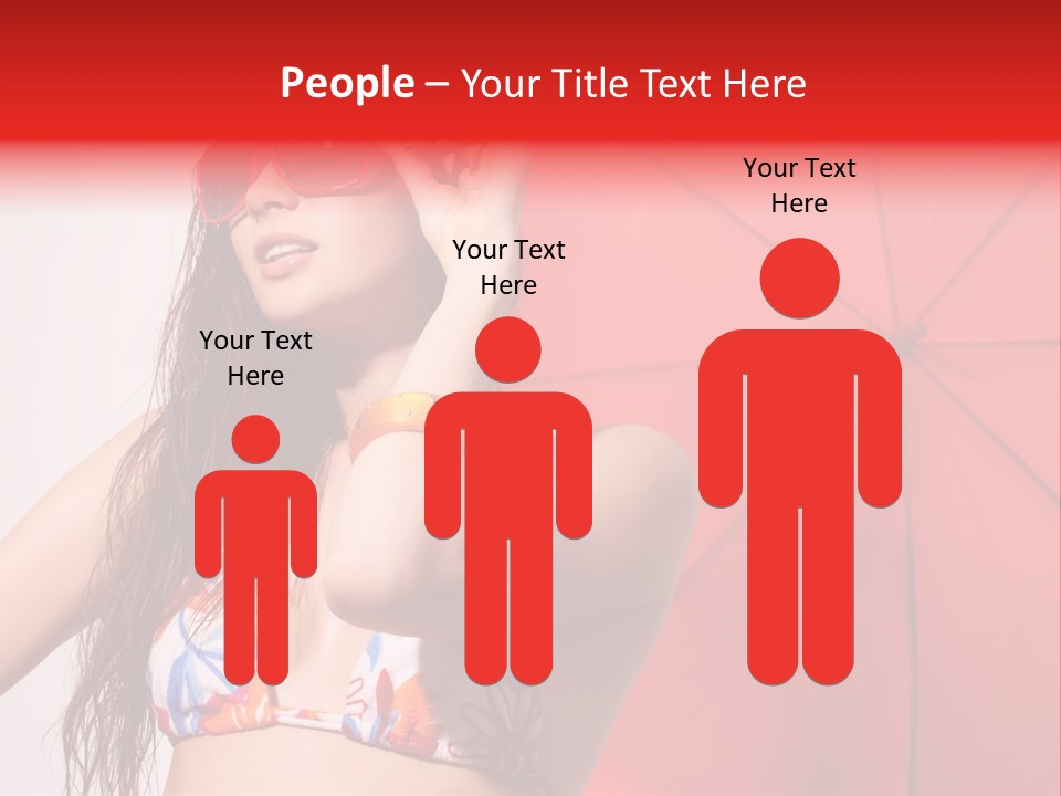 Umbrella Looking Person PowerPoint Template